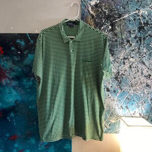 Ralph Lauren Polo  Men's Green and White Shirt